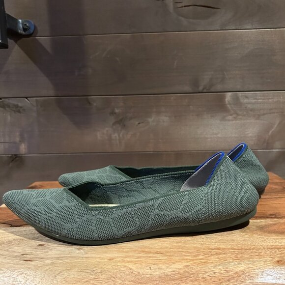 ROTHY'S The Point Green Safari Giraffe Print Flats Comfort Shoe Sz 10.5 - Picture 4 of 8
